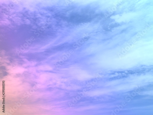 Beautiful sky and cloud with a pastel colored for background. © pas_td 4425
