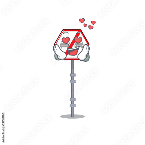 In love no overtaking with the mascot shape