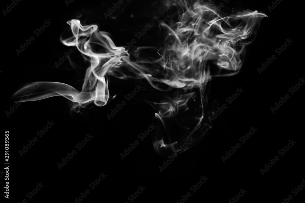 custom made wallpaper toronto digitalwhite smoke blowing isolated around dark background. smoke blow isolated on dark background.