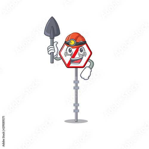 Miner no overtaking with the mascot shape