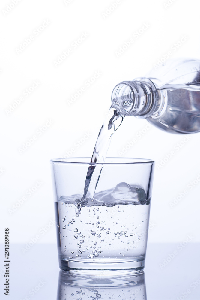 Pure water in a glass. Pure water in a glass.