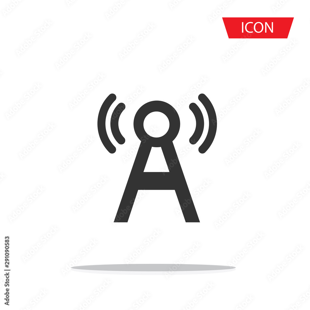 Antenna icon set , broadcast tower icon Antenna icon set , broadcast tower icon