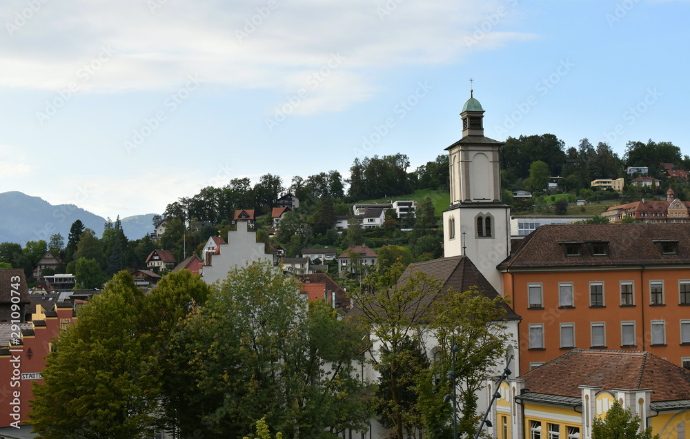 Feldkirch. A little proud in Österreich.Panorama Feldkirch.