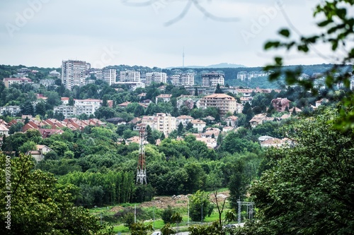 Image shows a suburb of Belgrade, shot from the Kosutnjak forest. photo