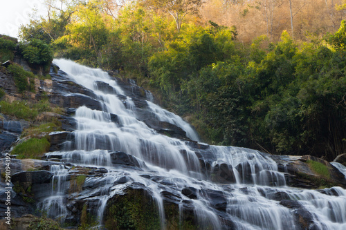 Mae Ya Waterfall  one of the most beautiful waterfalls in Thailand  at Doi InThanon  Chom Thong District  Chiang Mai