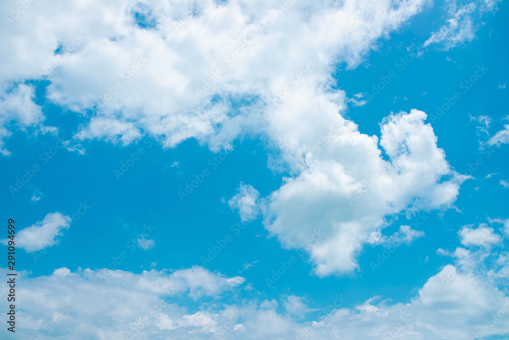 Obraz premium Blue sky and clouds for background, Empty, copy space.