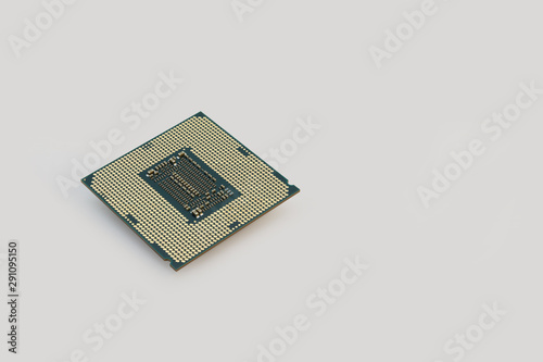 Canvas-taulu Close up view of front side CPU (Central Processing Unit) or Microchip Computer