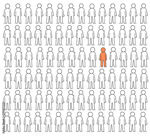 scene of workers about individuality