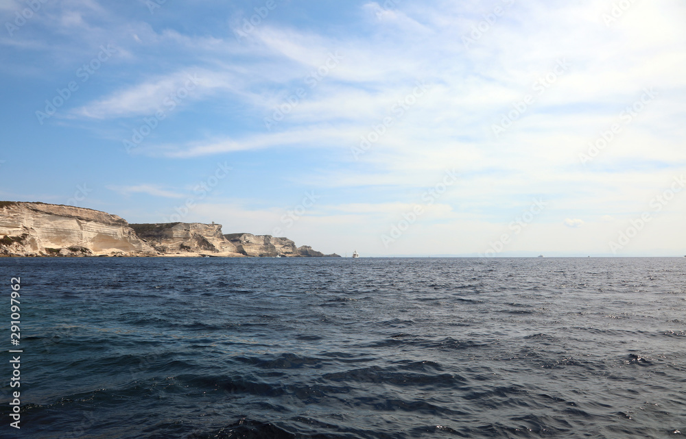 high cliffs of the island of Corsica and the Mediterranean sea n high cliffs of the island of Corsica and the Mediterranean sea n