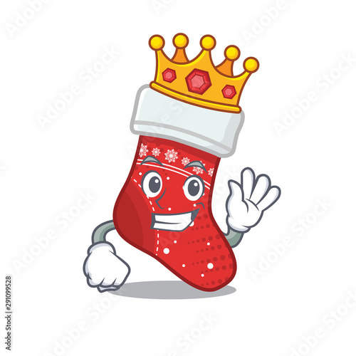 King christmas stocking character in a bag