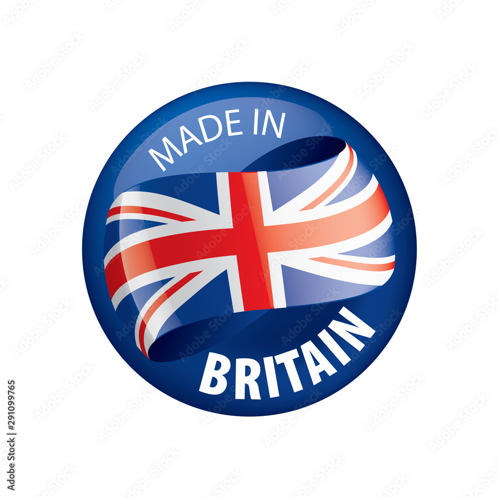 United Kingdom flag, vector illustration on a white background United Kingdom flag, vector illustration on a white background