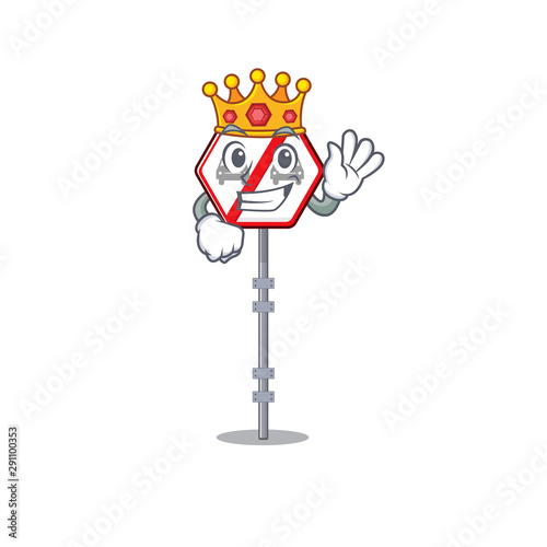 King no overtaking toys above cartoon table
