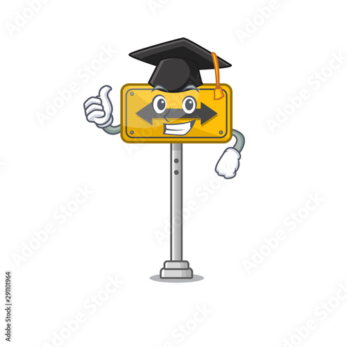 Graduation pass on either side shaped character