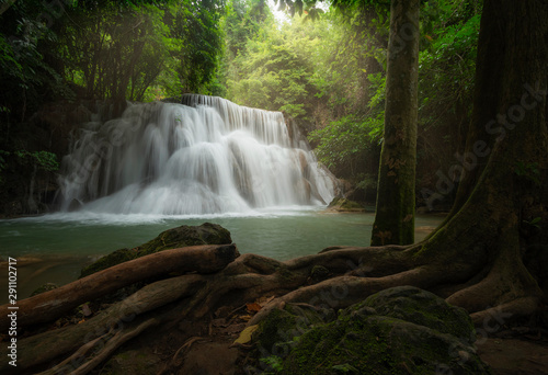 Mae Huai Khamin Waterfall is a beautiful waterfall in Kanchanaburi.