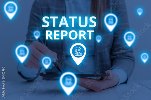 Canvas-taulu Text sign showing Status Report