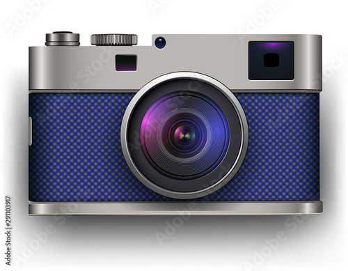 Retro photo camera 3D icon