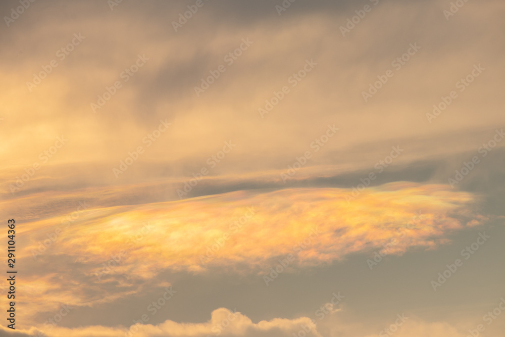 Golden sky at sunset background