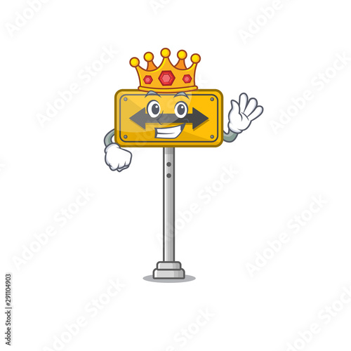 King pass on either side a mascot