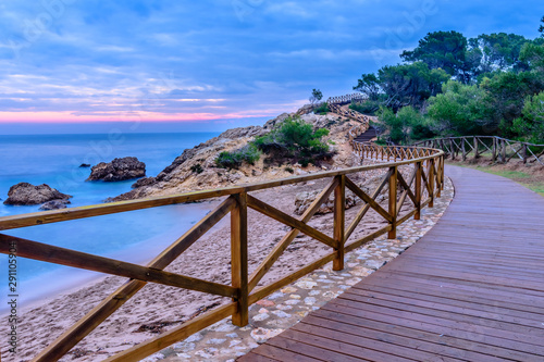 The beautiful beach of Portitxol - at the Mediterranean Sea (Escala, Catalonia, Spain). photo