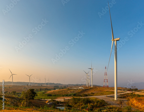Wind turbine power generation in Thailand