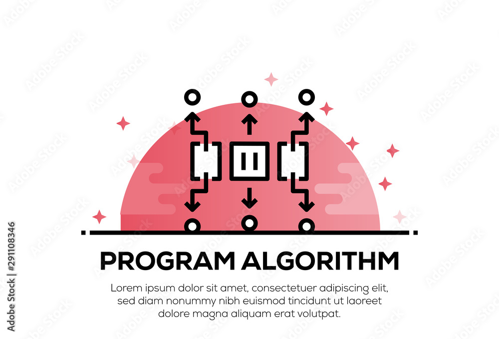 Obraz premium PROGRAM ALGORITHM ICON CONCEPT