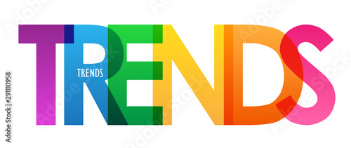 TRENDS colorful vector typography banner