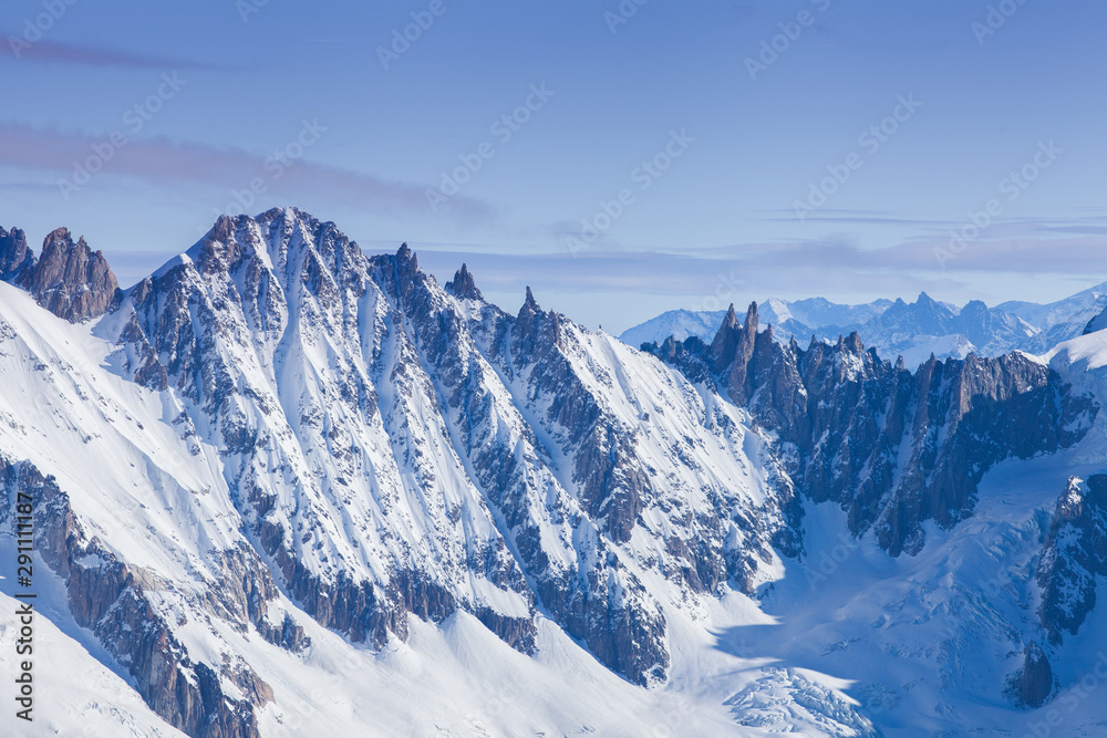View from Aiguille du Midi, France
