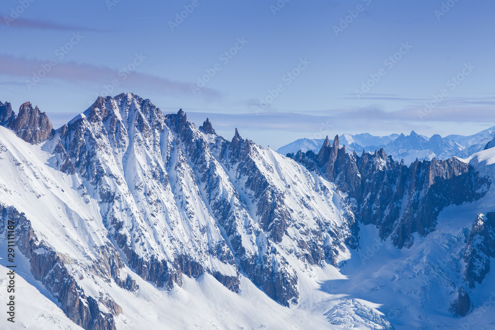 Obraz premium View from Aiguille du Midi, France