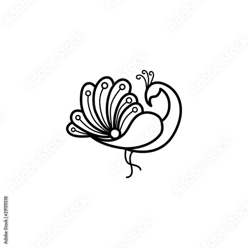 Vector illustration of peacock