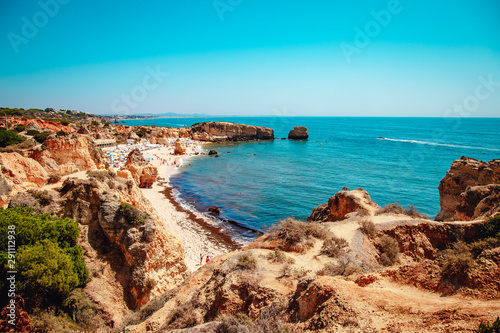 Plage et littoral du sud du Portugal Algarve Faro Albufeira