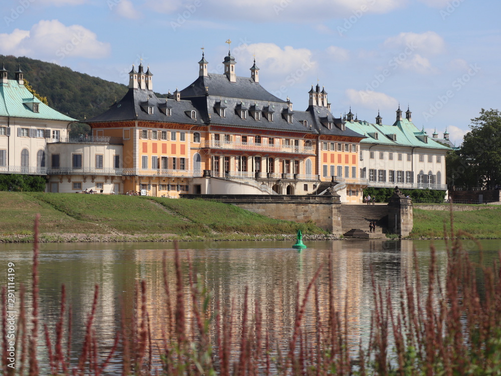 Fototapeta premium Schloss Pillnitz an der Elbe