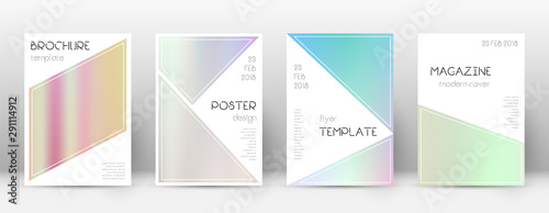 Flyer layout. Triangle artistic template for Broch