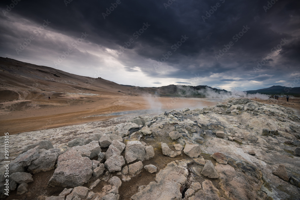 Hverir geothermal area in Myvatn Iceland