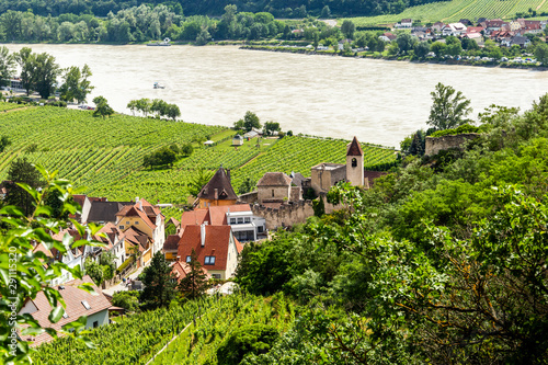 Durnstein along the Danube River in the picturesque Wachau Valley