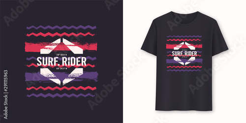 Photography Surfrider stylish graphic tee vector design, print