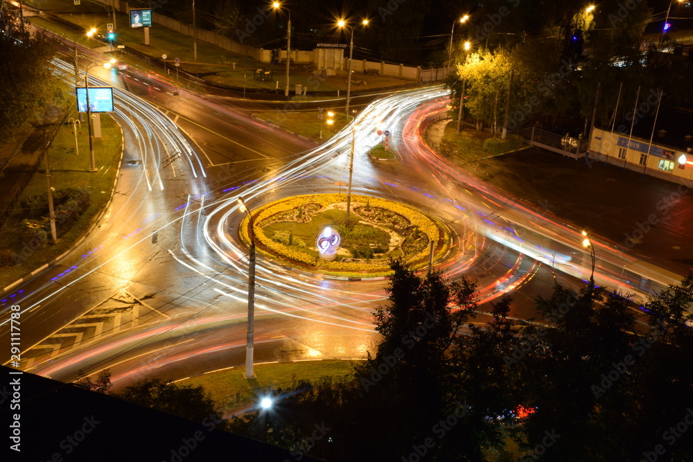 traffic in the city at night traffic in the city at night