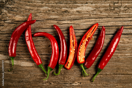 red and hot peppers. still life