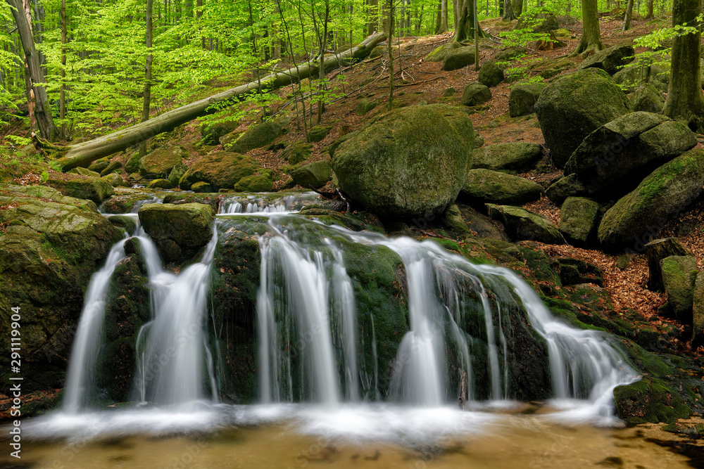 Beautiful Maly waterfall, Czech Republic