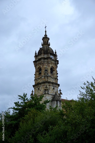 church architecture in Bilbao city Spain, cathedral monument