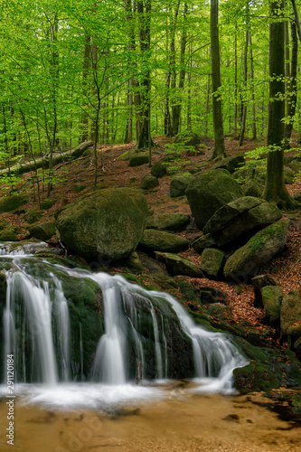 Beautiful Maly waterfall  Czech Republic