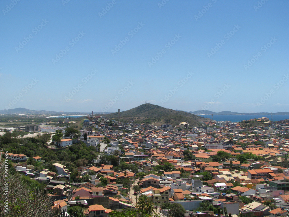 Partial view of Arraial do Cabo - With emphasis on Anjos beach in the background.