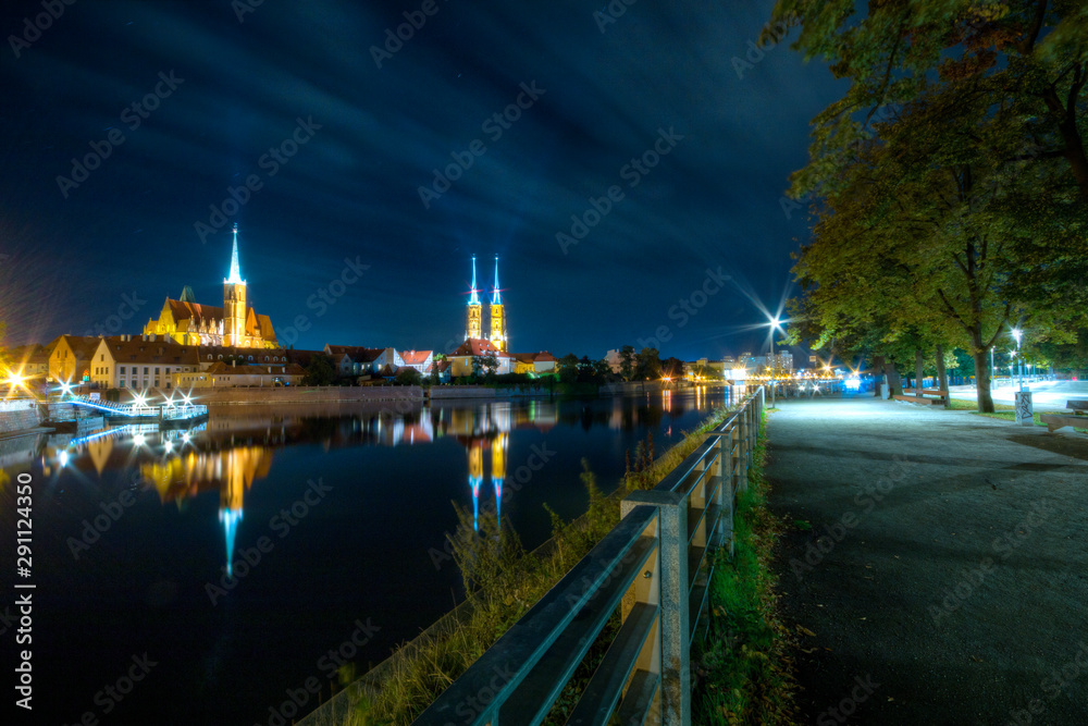 Night photos of the old town. Wroclaw, Poland.
