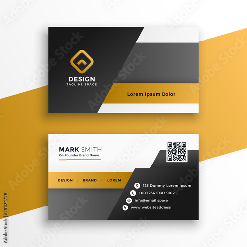 abstract geometric style business card design template