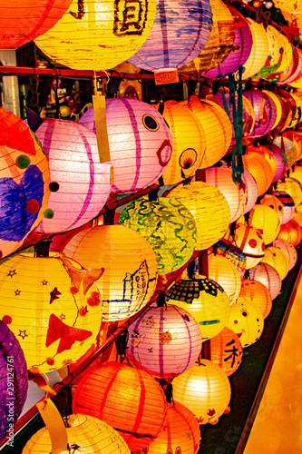 Kuala Lumpur, 1 September 2019 - View of colourful lantern displayed for public at Sunway Putra Mall, first Autism-friendly shopping centre in Malaysia for the mid-autumn lantern festival photo