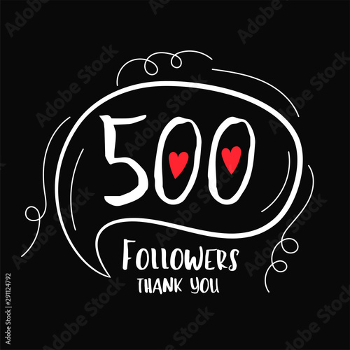 500 followers thank you background for social media