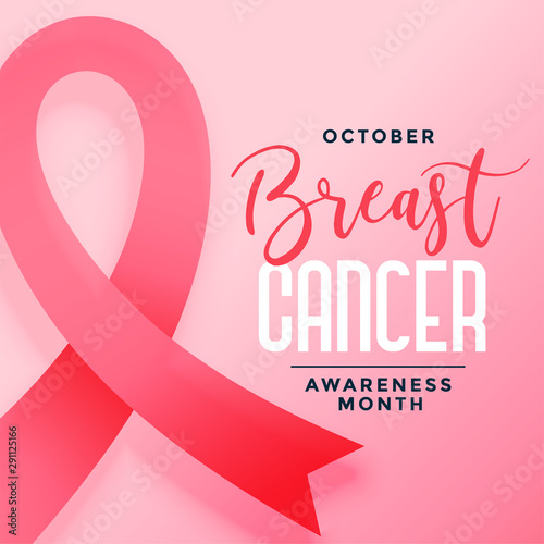 october awareness month of breast cancer poster design