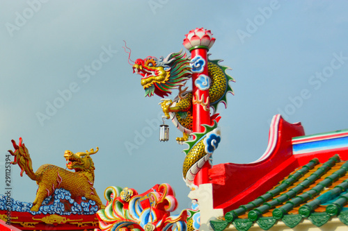 chinese dragon on the roof