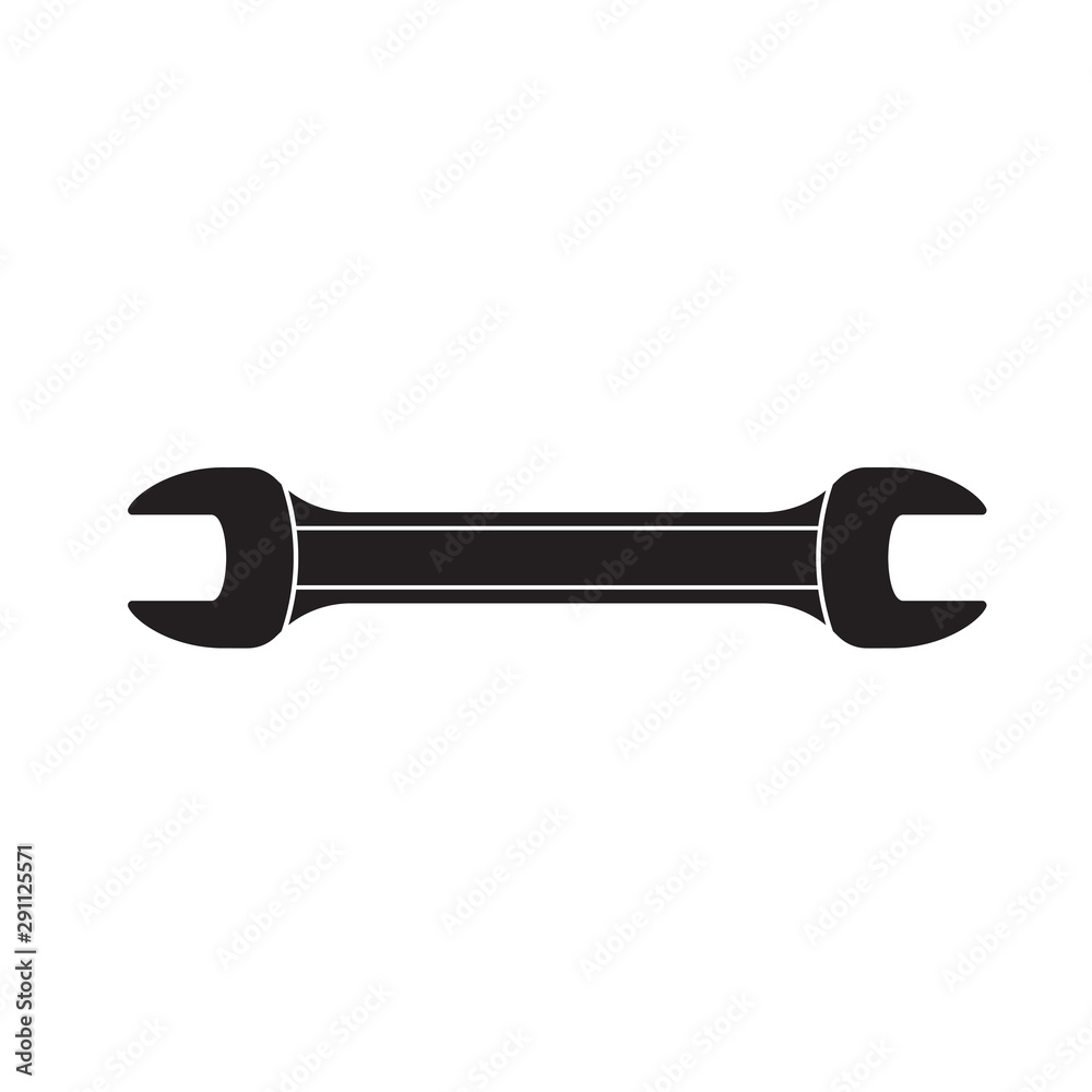 wrench icon on white isolated background. Vector image. wrench icon on white isolated background. Vector image.