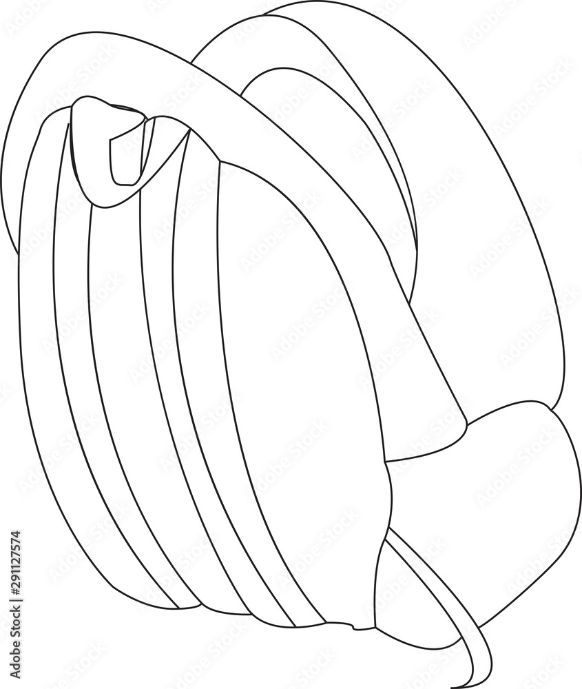 Hand drawn vector illustration of a backpack. Sketch of a rucksack Hand drawn vector illustration of a backpack. Sketch of a rucksack