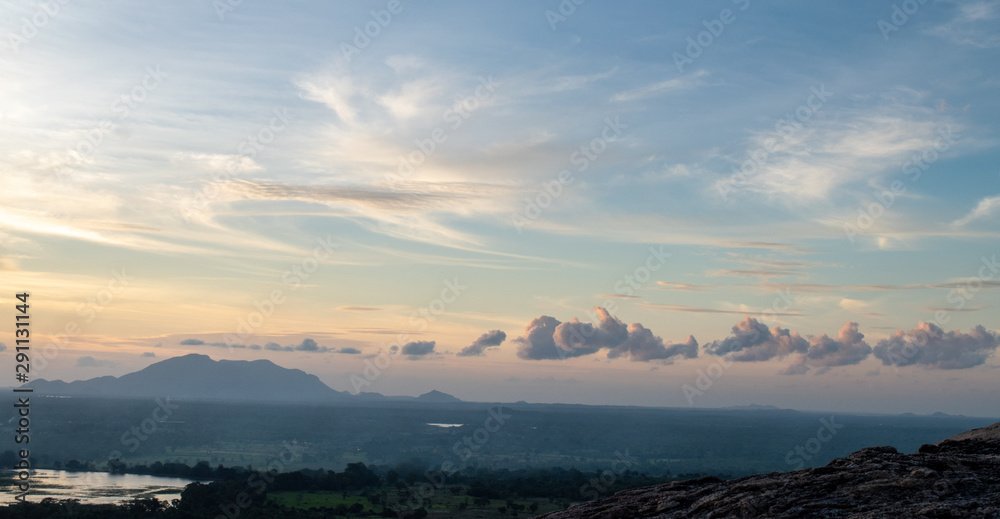 Panoramic view in Sigiriya, Sri Lanka.